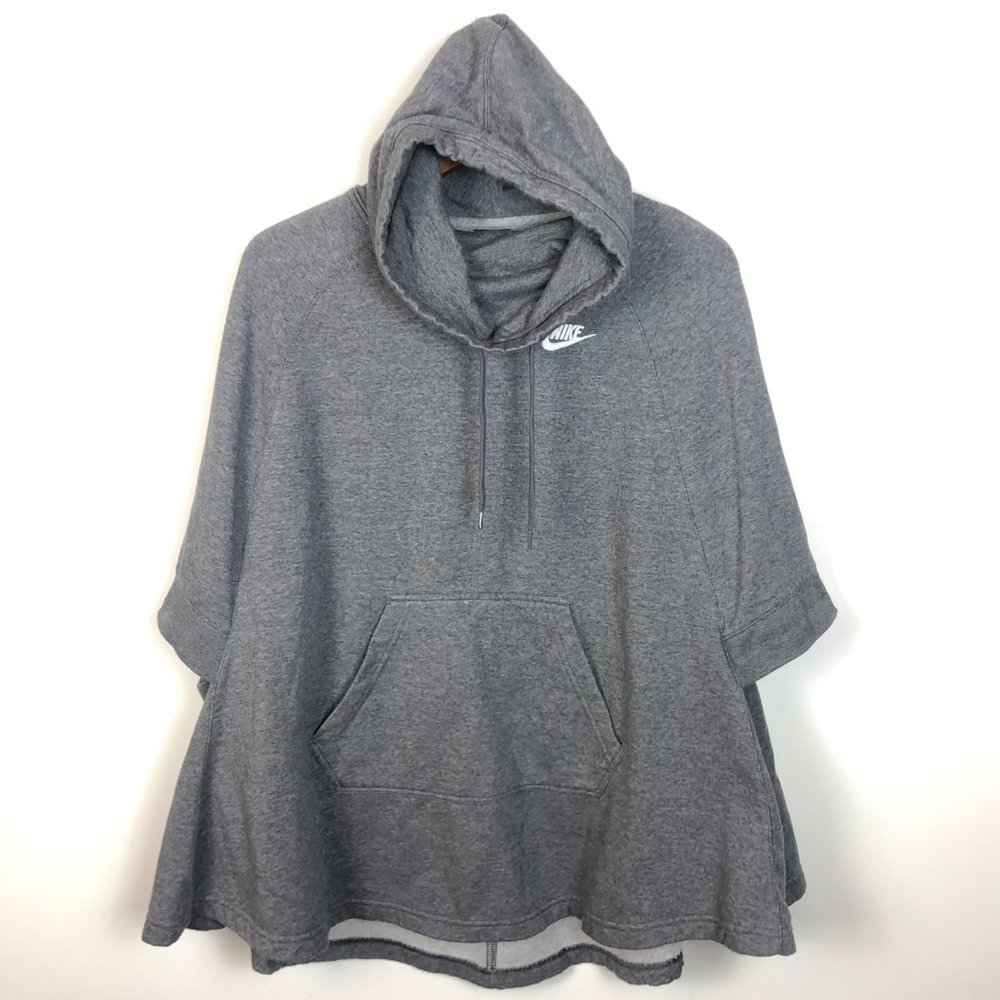 Nike Heathered Gray Poncho Hoody